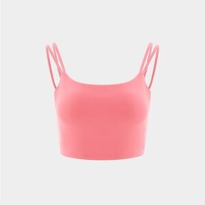 Halara Pink Double Strap Crop Top M NWT